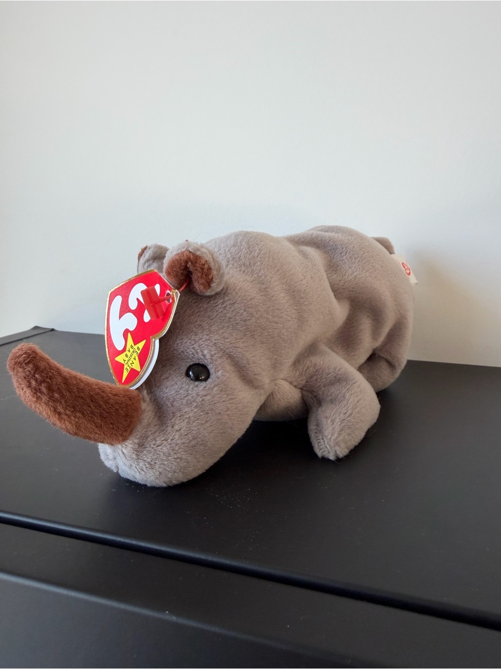 Retired 1996 TY Beanie Baby Spike the Rhino
